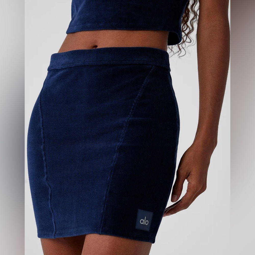 Alo Yoga Micro Corduroy Winter Break Mini Skirt